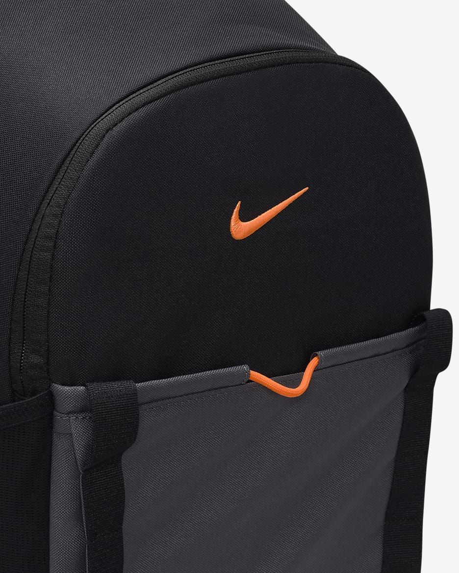 Nike backpack orange and black on sale